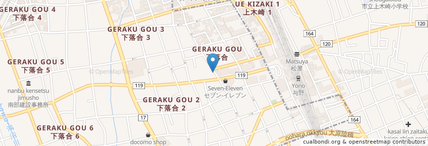 Mapa de ubicacion de イタリア亭 en Japón, Prefectura De Saitama, Saitama, Barrio Urawa.