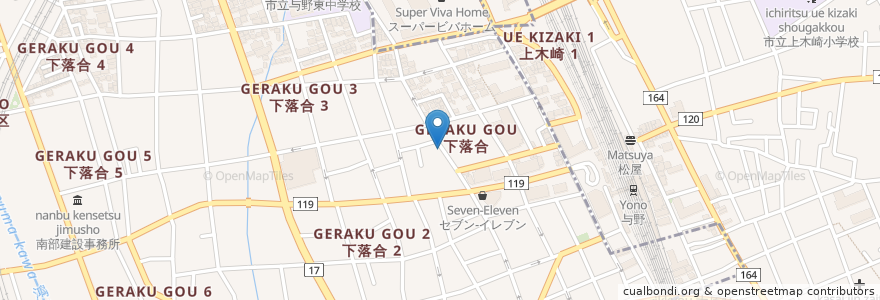 Mapa de ubicacion de くずし割烹 Sawa en Giappone, Prefettura Di Saitama, さいたま市, 中央区, 浦和区.