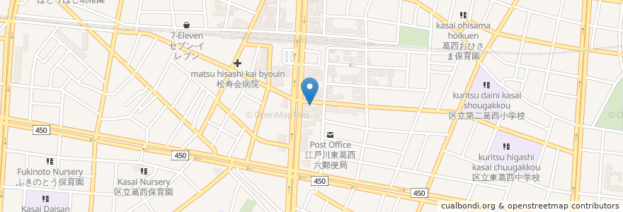 Mapa de ubicacion de コメダ珈琲店 en Japão, Tóquio, 江戸川区.