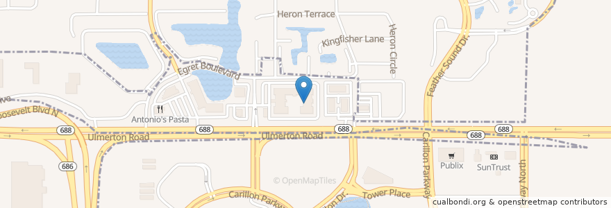 Mapa de ubicacion de Feather Sound Smile en États-Unis D'Amérique, Floride, Pinellas County.