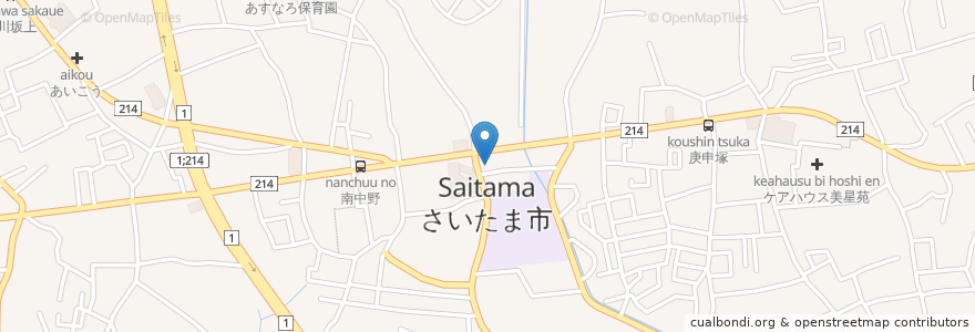 Mapa de ubicacion de 後藤動物病院 en اليابان, 埼玉県, さいたま市, 見沼区.