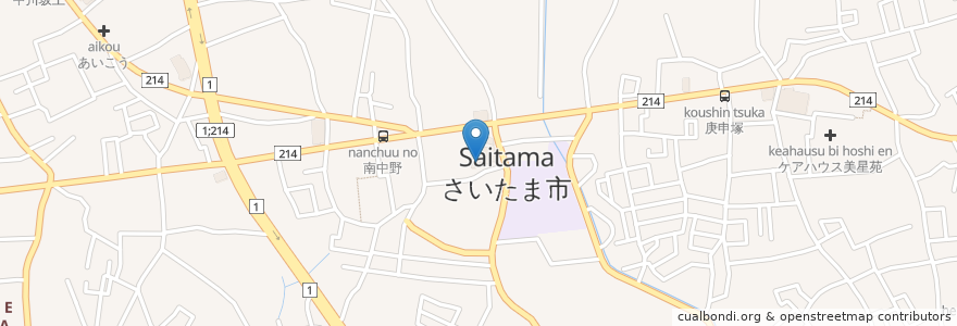 Mapa de ubicacion de けいあいファミリークリニック en Japan, 埼玉県, さいたま市, 見沼区.