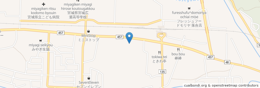 Mapa de ubicacion de ネコソギさん en Japonya, 宮城県, 仙台市, 青葉区.