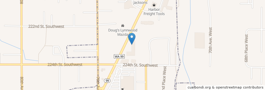 Mapa de ubicacion de Wonton Noodle House en Estados Unidos Da América, Washington, Snohomish County, Edmonds.