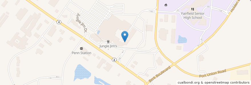 Mapa de ubicacion de Family Dental Center en アメリカ合衆国, オハイオ州, Butler County, Fairfield.