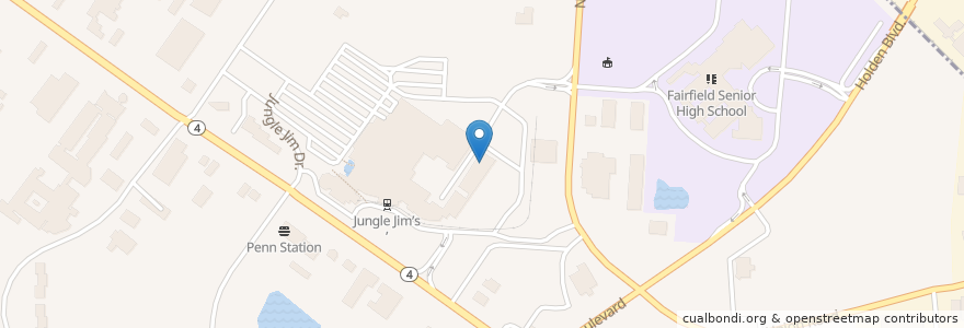 Mapa de ubicacion de Pediatric Associates en 미국, 오하이오 주, Butler County, Fairfield.