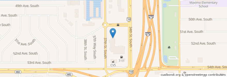 Mapa de ubicacion de Yummy Teriyaki en États-Unis D'Amérique, Floride, Pinellas County, St. Petersburg.
