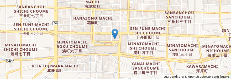 Mapa de ubicacion de みゅんへん en Japão, 愛媛県, 松山市.