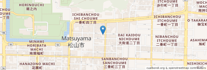 Mapa de ubicacion de 向井内科クリニック en 日本, 爱媛县, 松山市.