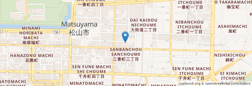 Mapa de ubicacion de 夢の家 en 日本, 愛媛県, 松山市.