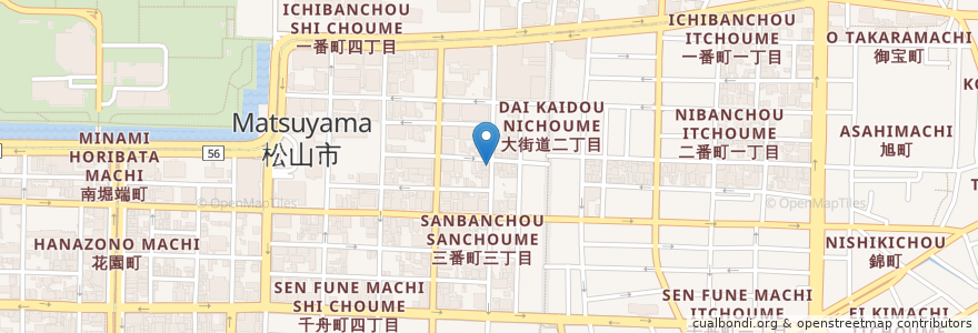 Mapa de ubicacion de 末廣寿司 en 일본, 에히메현, 松山市.