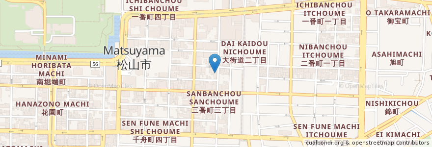 Mapa de ubicacion de ナマステ食堂 en 日本, 爱媛县, 松山市.