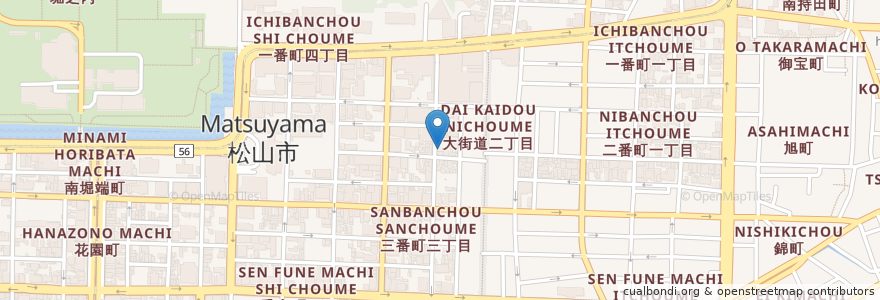 Mapa de ubicacion de たにた en 日本, 愛媛県, 松山市.