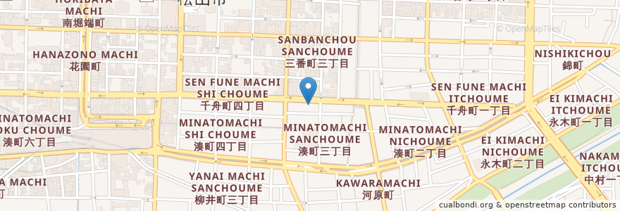 Mapa de ubicacion de La-sera en Japan, Präfektur Ehime, 松山市.