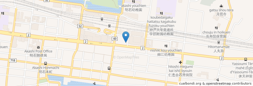 Mapa de ubicacion de カフェ ビアレッタ en Japan, 兵庫県, 明石市.
