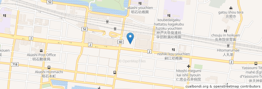 Mapa de ubicacion de Toriya en 日本, 兵库县/兵庫縣, 明石市.