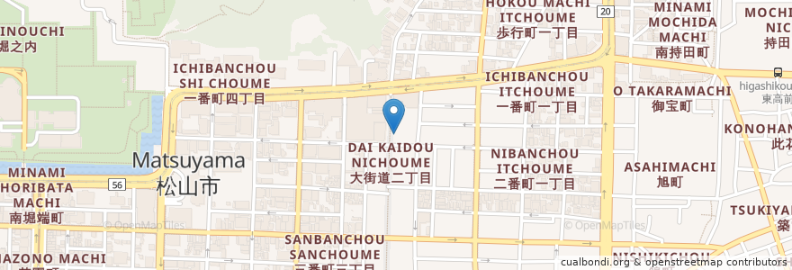 Mapa de ubicacion de 淡路島カレーとオムライスの店 en Japonya, 愛媛県, 松山市.