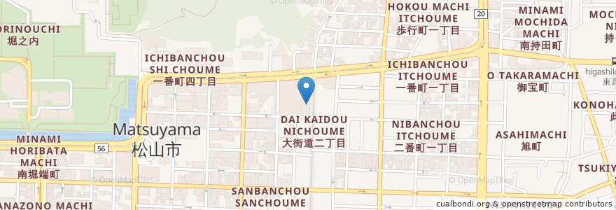 Mapa de ubicacion de カラオケ Joy Sound en 日本, 愛媛県, 松山市.