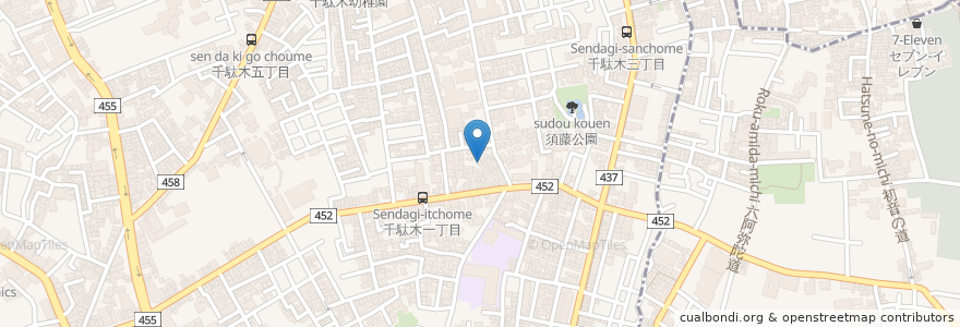 Mapa de ubicacion de 満足稲荷神社 en Japão, Tóquio, 文京区.