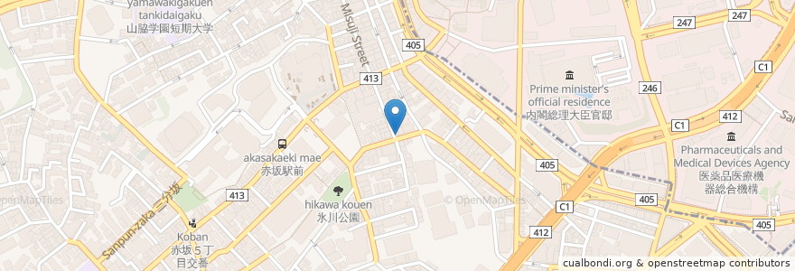 Mapa de ubicacion de NATURALIA赤坂 en Japon, Tokyo, 港区.