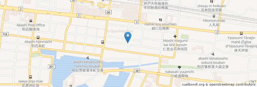 Mapa de ubicacion de ハチヤ en Japão, 兵庫県, 明石市.