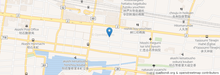 Mapa de ubicacion de 白雲社 en Japon, Préfecture De Hyōgo, 明石市.