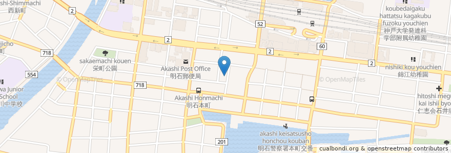Mapa de ubicacion de うた平 en ژاپن, 兵庫県, 明石市.