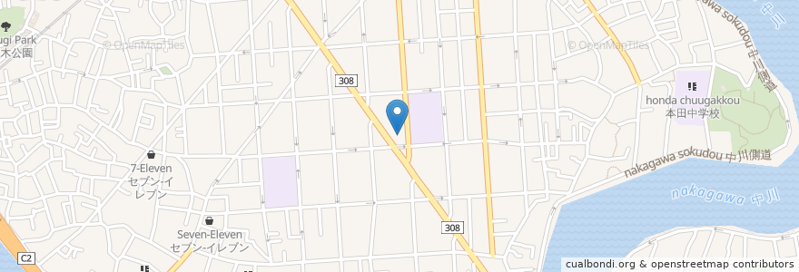 Mapa de ubicacion de とんでん en Japón, Tokio, Katsushika.