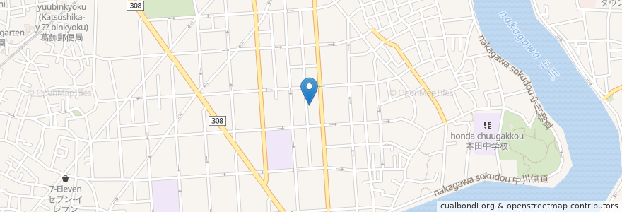 Mapa de ubicacion de 川端諏訪神社 en Japan, Tokio, 葛飾区.
