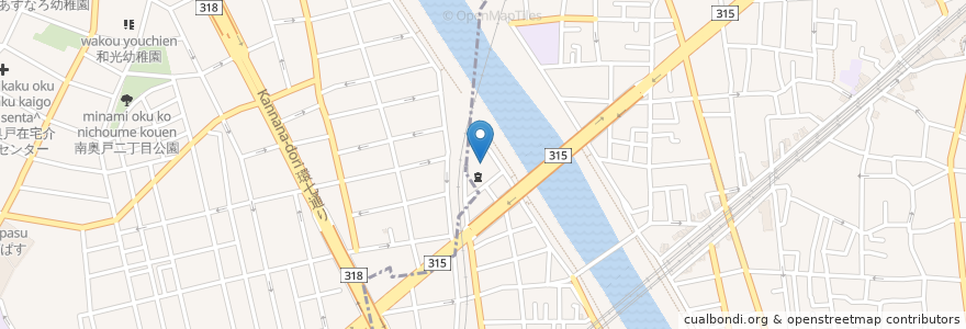 Mapa de ubicacion de 正蔵院 en 日本, 東京都, 葛飾区.