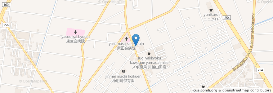 Mapa de ubicacion de 久兵衛屋 en ژاپن, 埼玉県, 川越市.