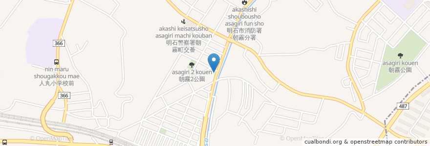 Mapa de ubicacion de J&H coffee ノームラ en 日本, 兵庫県, 明石市.