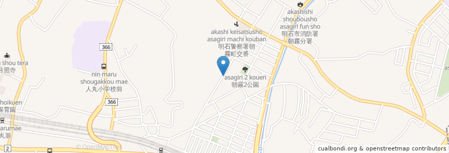 Mapa de ubicacion de すし処 照 en 日本, 兵庫県, 明石市.