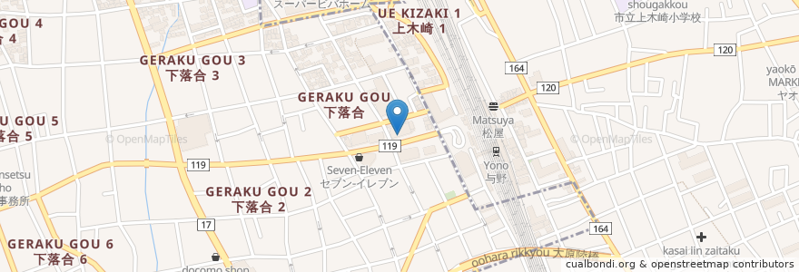 Mapa de ubicacion de モスバーガー与野西口店 en 日本, 埼玉県, さいたま市, 浦和区.