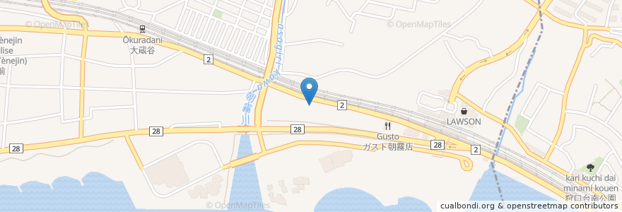 Mapa de ubicacion de らーめん2国 大蔵海岸店 en اليابان, 兵庫県, 明石市.