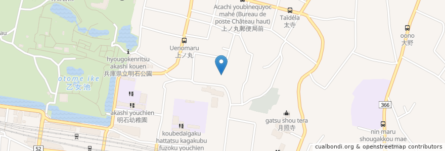 Mapa de ubicacion de 妙見社 en Giappone, Prefettura Di Hyōgo, 明石市.