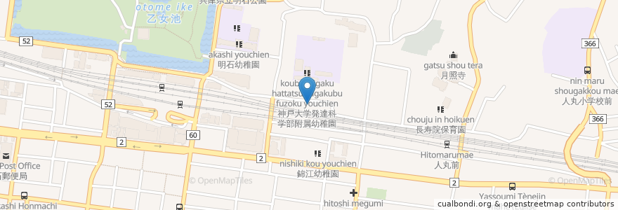 Mapa de ubicacion de カノミ歯科 en Japão, 兵庫県, 明石市.