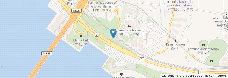 Mapa de ubicacion de 味鉄 舞子店 en 日本, 兵庫県, 神戸市, 垂水区.