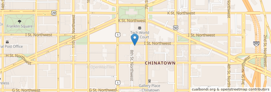 Mapa de ubicacion de New World Cafe en Amerika Syarikat, Washington, D.C., Washington.