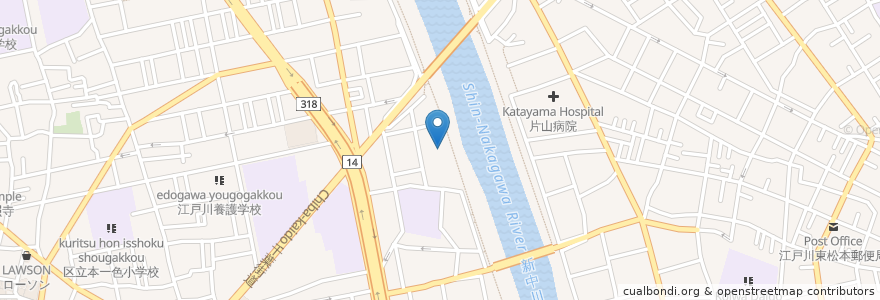 Mapa de ubicacion de 松本天祖神社 en 日本, 东京都/東京都, 江戸川区.