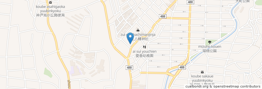 Mapa de ubicacion de 山崎医院 en Japan, Hyogo Prefecture, Kobe, Tarumi Ward.