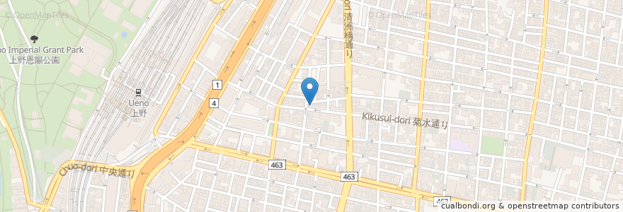 Mapa de ubicacion de 中島歯科医院 en Japonya, 東京都, 台東区.