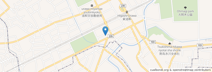 Mapa de ubicacion de ビッグボーイ en Japan, 埼玉県, さいたま市, 緑区.