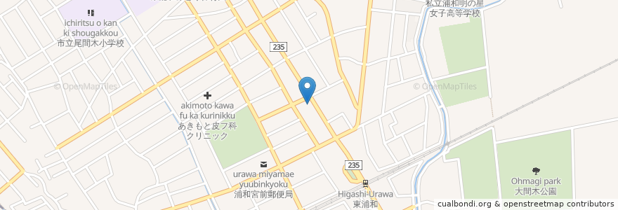 Mapa de ubicacion de 坂本薬局 en 일본, 사이타마현, さいたま市, 緑区.