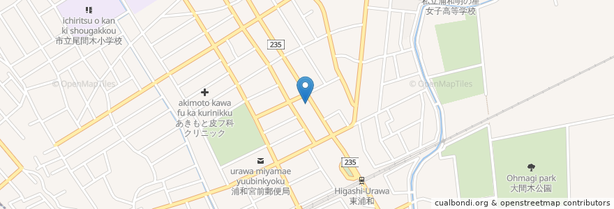 Mapa de ubicacion de 東浦和駅市民の窓口 en Giappone, Prefettura Di Saitama, さいたま市, 緑区.