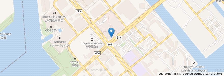 Mapa de ubicacion de 郵便ポスト en Japón, Tokio, Koto.