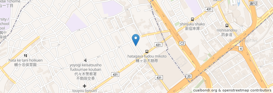 Mapa de ubicacion de Shiseido en Japonya, 東京都, 渋谷区.