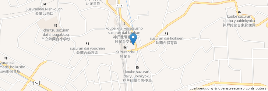 Mapa de ubicacion de 高橋内科クリニック en 日本, 兵庫県, 神戸市, 北区.