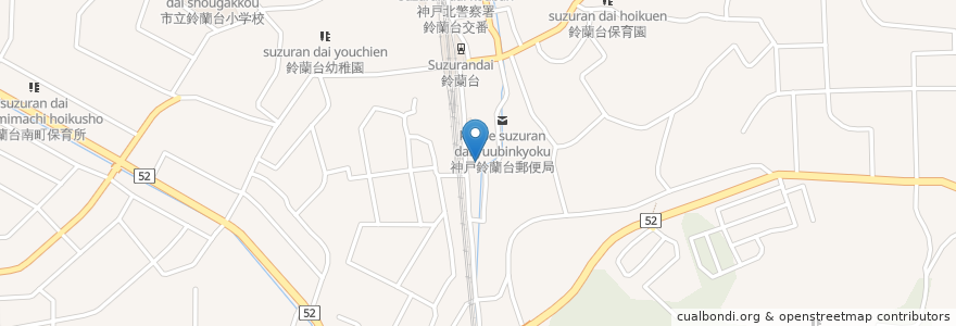 Mapa de ubicacion de 鶴皮膚科医院 en Japonya, 兵庫県, 神戸市, 北区.