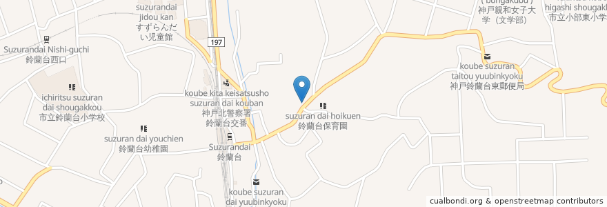 Mapa de ubicacion de 喫茶具礼 en Japan, Hyogo Prefecture, Kobe, Kita Ward.
